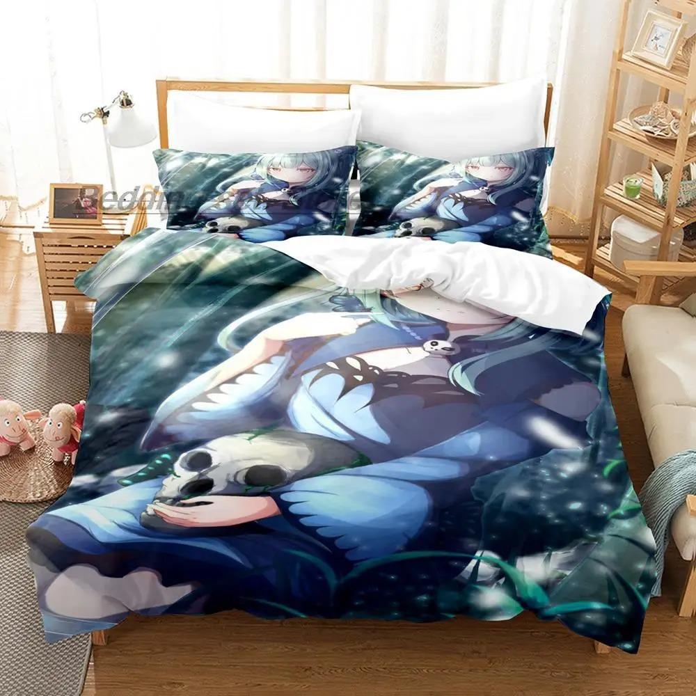 Comfortable Anime Print Bedding Set With Duvet Cover And Pillowcases Single Twin Full Queen King Sizes For All Ages