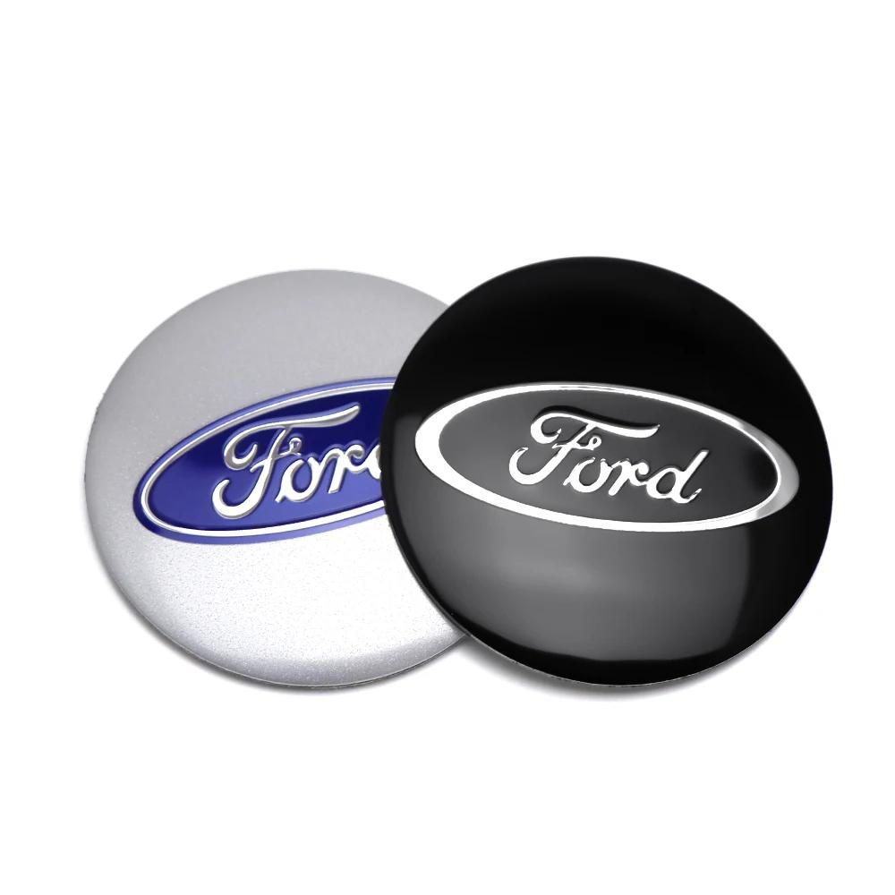 Car Sticker Ford Car Styling Aluminum Wheel Hub Caps Sticker Emblem Decoration For Ford Mondeo Fiesta Ecosport Mustang Focus 2 3
