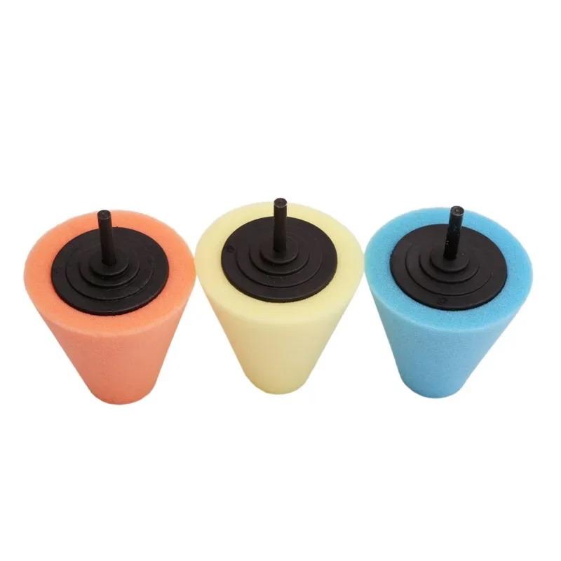 

3Pcs Polishing Sponges Cone Polishing Ball Wheel Car Beauty Waxing Polishing Pad Polishing Buffer Waxing Buffing Pads