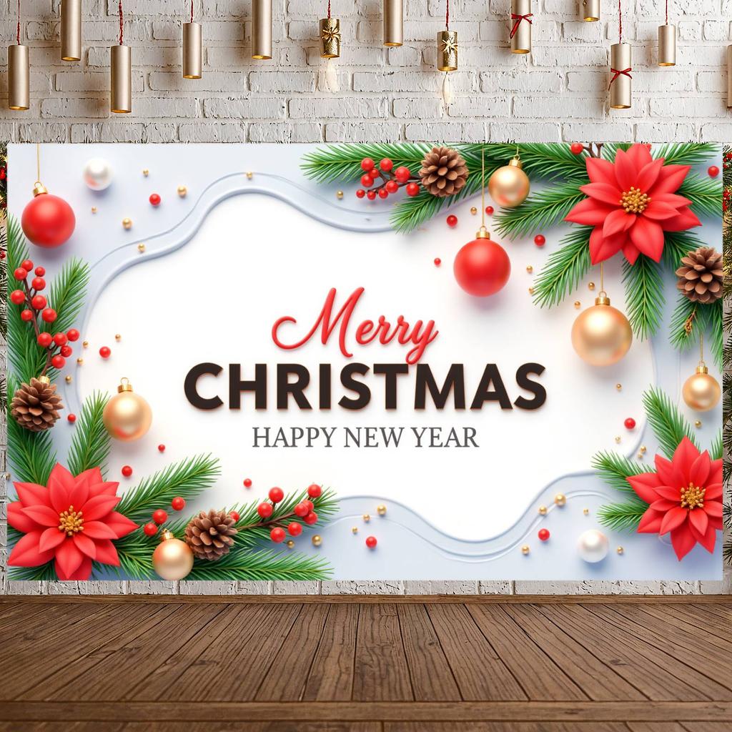 Weihnachts-Hintergrund Rotes Gold Thema Feiertags-Hintergrund Neujahrs-Hintergrund Tannenzweig-Dekor Feiertags-Hintergrund für Familienzusammenkunft