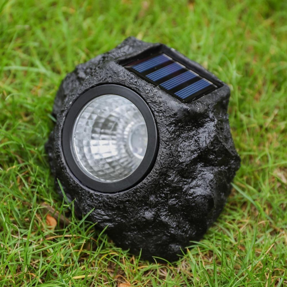 Solar Powered Light Simulation Stone Lights Spotlight Decoration Cold White / Warm IP65 Waterproof for Outdoor Garden Lawn Lamps