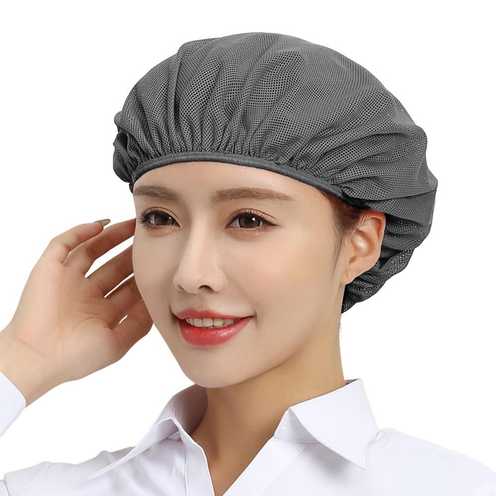 Simple Elastic Mesh Work Hat Breathable Oil-Resistant Catering Work Wear Dust-proof Hair Nets Cap Food Service