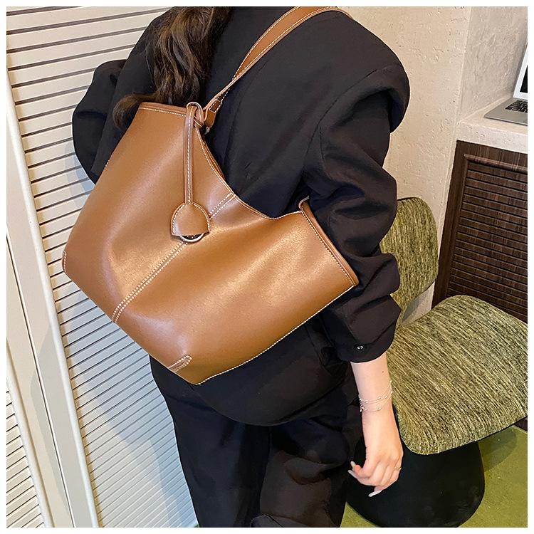 Premium Bag Women's 2025 New Popular Fashion Versatile Shoulder Bag Large Capacity Commuter Tote Bucket Bag