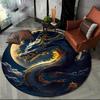 Neuer Loong Chinesischer Stil Verträumter Drache Cartoon Runder Teppich Teppich für Schlafzimmer Wohnzimmer Sofa Dekoration Haustier Dekor Fußmatte
