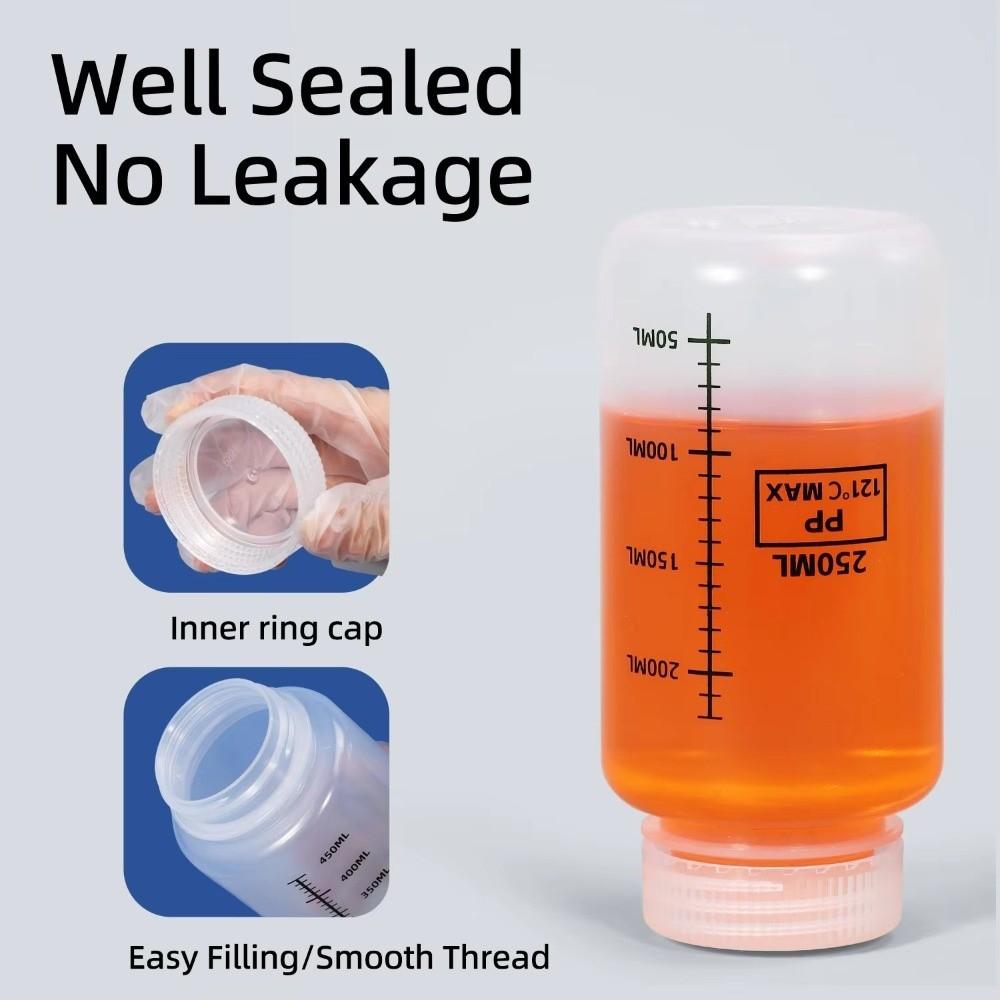 Multiple Capacities Wide Mouth Reagent Bottle 30-1000ml Classrooms Laboratory Bottle Transparent Home Packaging Bottle