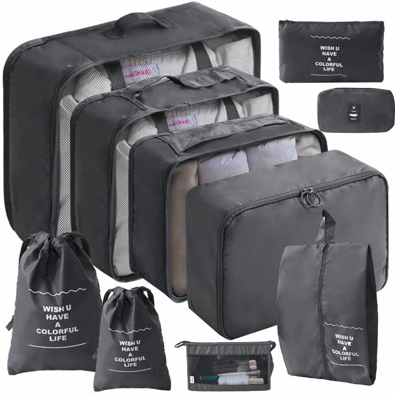 Cross-Border Travel Storage Bag Set: 8-Piece and 9-Piece Clothing Organizer