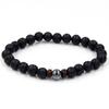 Volcanic and Black Iron Stone Couple Bracelets - Shining Gemstone Style.