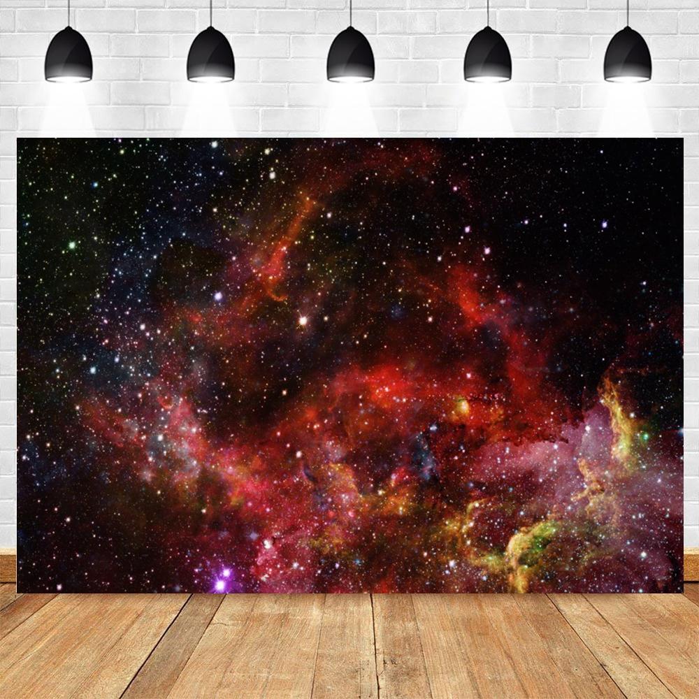 Cosmic Galaxy Backdrop Starry Sky Milky Way Stars Universe Space Theme Photo Background Baby Shower Birthday Party Decor Banner