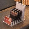 7-Compartment Transparent Makeup Organizer for Eyeshadow Palette and Cosmetics, Vanity Table and Bathroom Countertop Storage Box