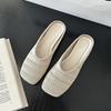Women's 2025 summer beach soft-bottomed lazy one-pedal flat-bottomed Muller cool slippers
