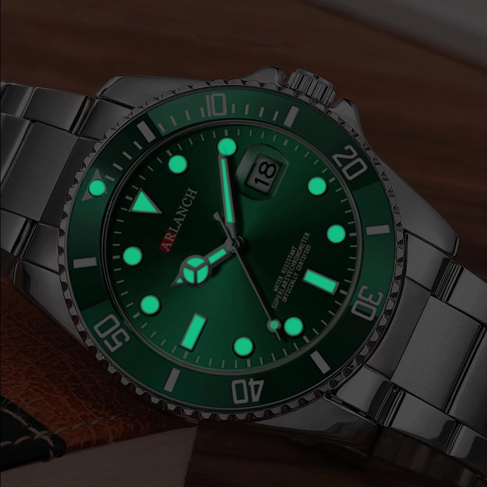 ARLANCH Top Brand Luxury Diver Watch Men 3 ATM Waterproof Clock Fashion Rotating Bezel Sport Quartz Man Watch Relogios Masculino