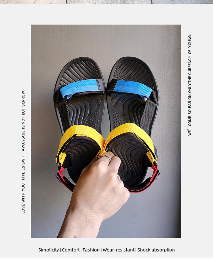 Herren Europäische Klett-Sandalen - Römischer Stil Strand Sport Hausschuhe, Personalisiertes Design, Große Größen verfügbar