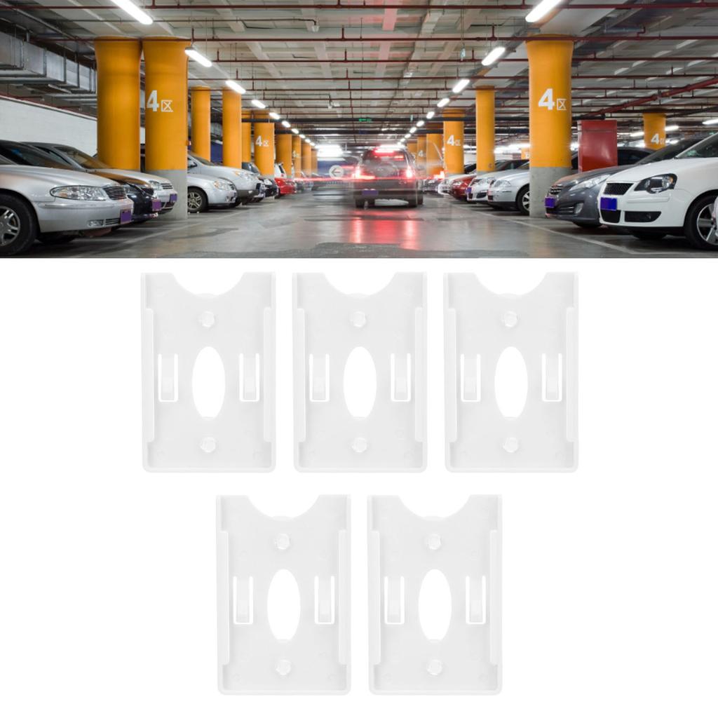 5 Pcs IC Card Holder Windshield Card Display Sleeve for Community Personnel Vehicle Management with Suction Cup