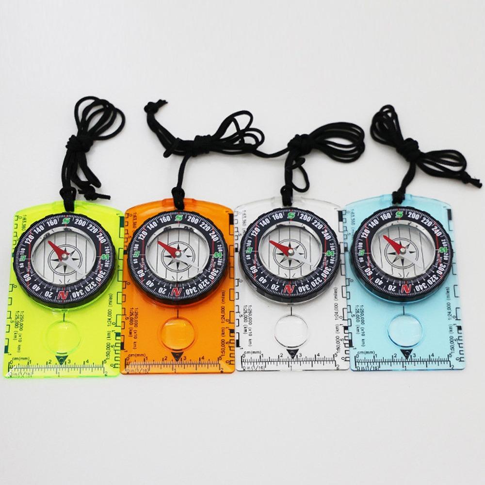 Multi-function Orienteering Navigation Transparent Surveying Ruler New Compass  Survival Gift