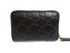 Authentic GUCCI Guccissima Black Leather Round Zip Coin Purse #a869  Refurbished