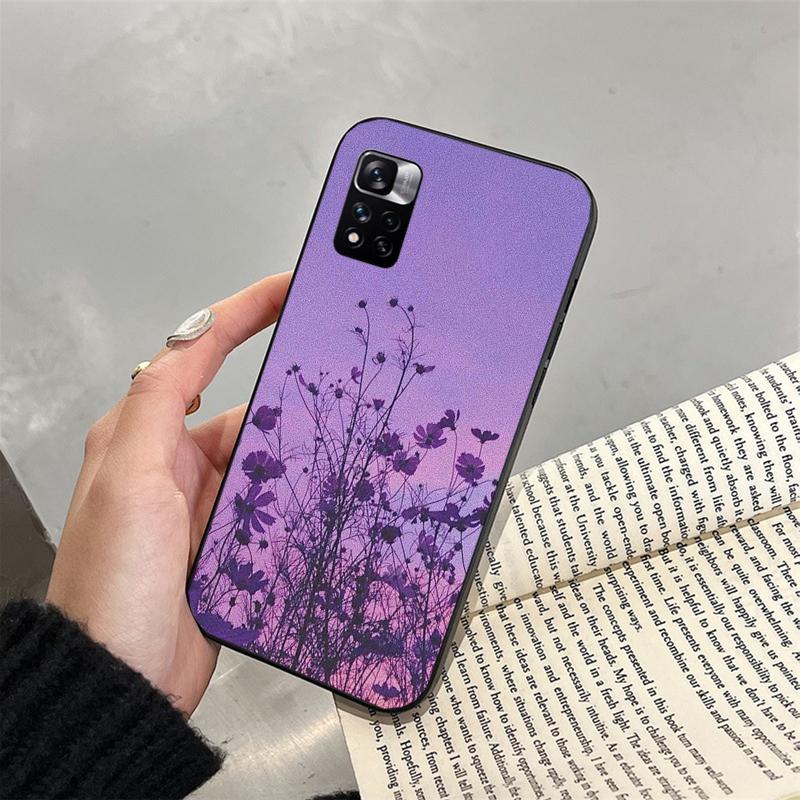 Phone Case For Xiaomi Redmi Note 13 12 11 10 Pro 12S 11S Redmi 13C 10 A1 A2 A3 Aesthetic Purple Case