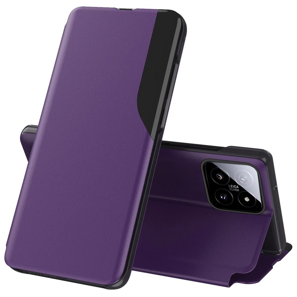 For Xiaomi 14 Case View Window PU Leather Flip Phone Cover