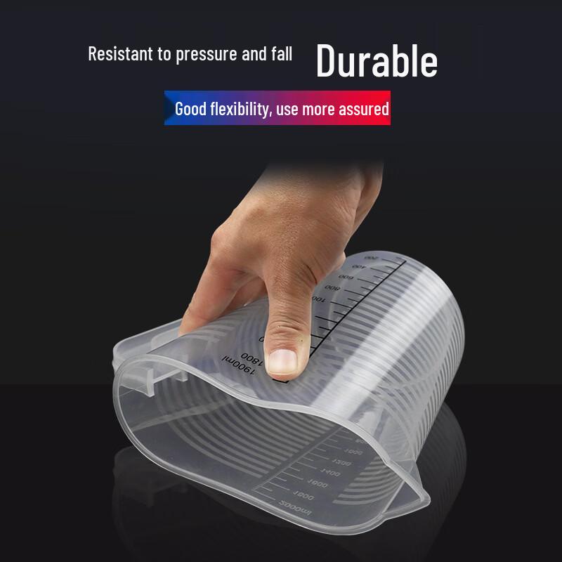 Zhishi Commercial PP Measuring Cups with Lids (5000ML, 2-Pack)