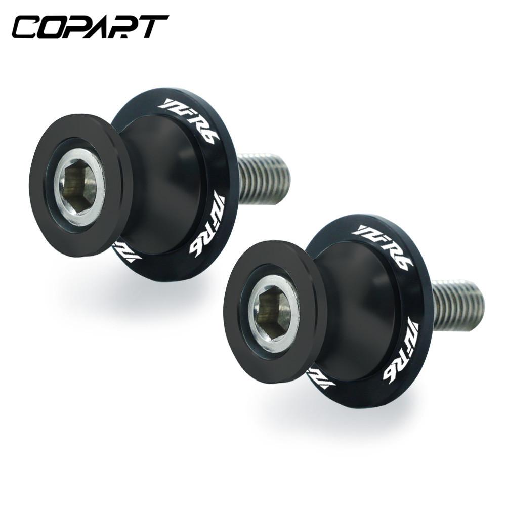 For YAMAHA YZF R6 YZF-R6 YZFR6 All Years 2PCS 6/8/10MM Motorcycle Swing Arm Sliders Spools CNC Swing Arm Stand Screw Paddock