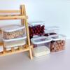 Plastförseglad förvaringslåda Transparent matbehållare Kaffebönsorganisatör Matförvaring Cerealdispenser Kök Köksartiklar