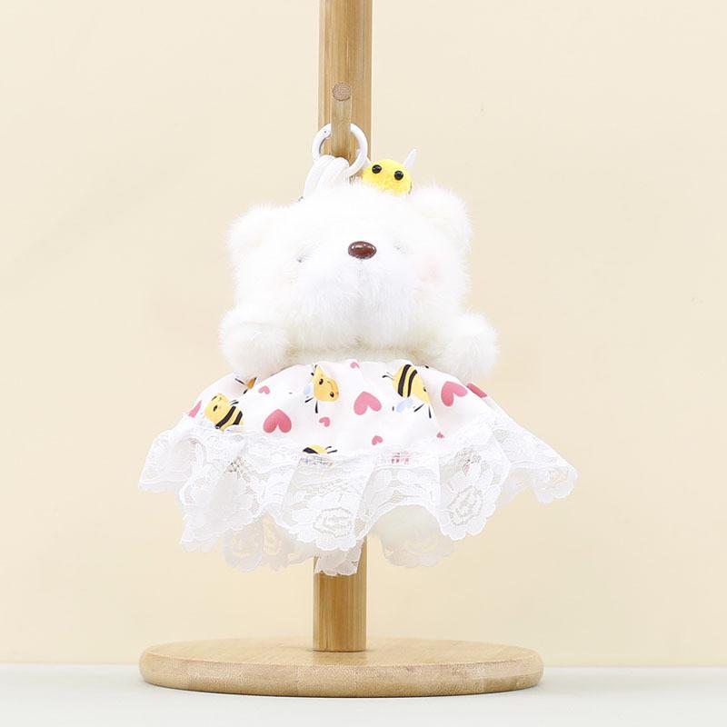 Adorable Bear Plush Toy With Short Pile Fur For Girls Bags And Collectible Decor