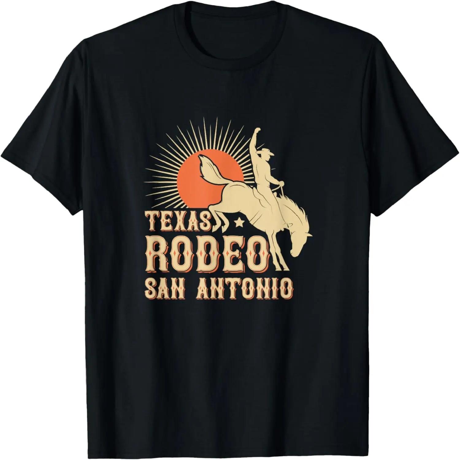 

San Antonio Texas Rodeo Vintage Western Retro Cowboy T-Shirt XXXXXL чорний