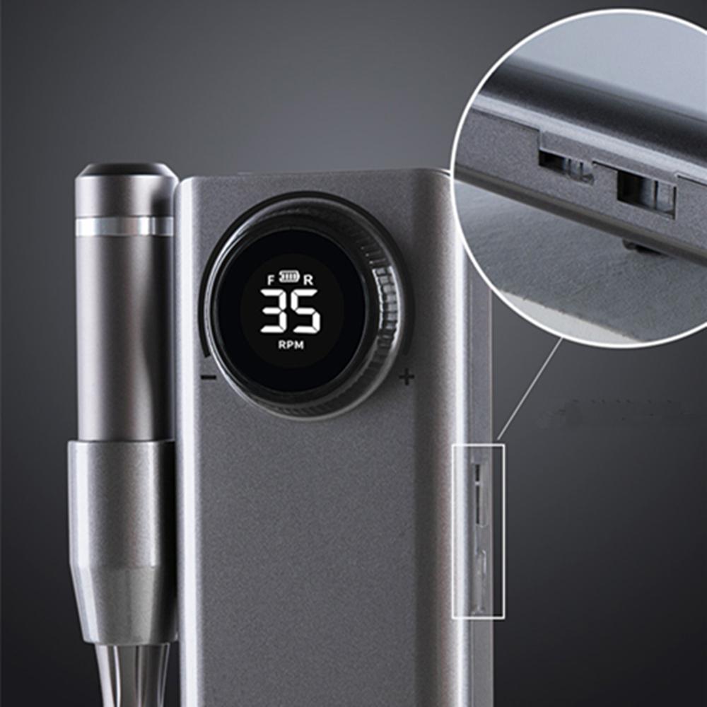 35000 U/min Wiederaufladbare Elektrische Nagelfeile Maschine Tragbares Maniküre Pediküre Set