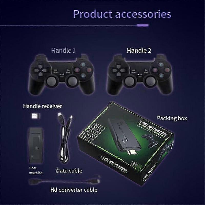 2025 2025 Nou 20000+ Jocuri 4K Consola de Jocuri Retro Wireless , Stick de Joc Video Plug and Play cu Conexiune Wireless 2.4G