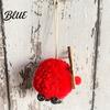 Decorative Furry Deer for Christmas Wreaths Felt Elk Hanging Ornaments, Cute Fuzzy Pom Reindeer Unique Ornaments Door Handles Pendant, Holiday