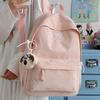 Schoolbag Backpack Large Capacity Backpack Simple Female Casual Japanese Bow Junior High School Student College Student Versatile Commuter School Bag