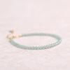 Recommended Aventurine Bracelet for Women3mm Round Bead Aventurine Ultra-Fine Crystal Bracelet In Vintage Style