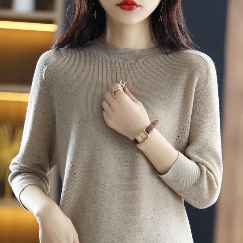 Damen Wollpullover Qinghe Kaschmir 50% Seide 50% Wolle Frühling und Sommer Wolle Kurzarm ärmellose Weste weich und bequem