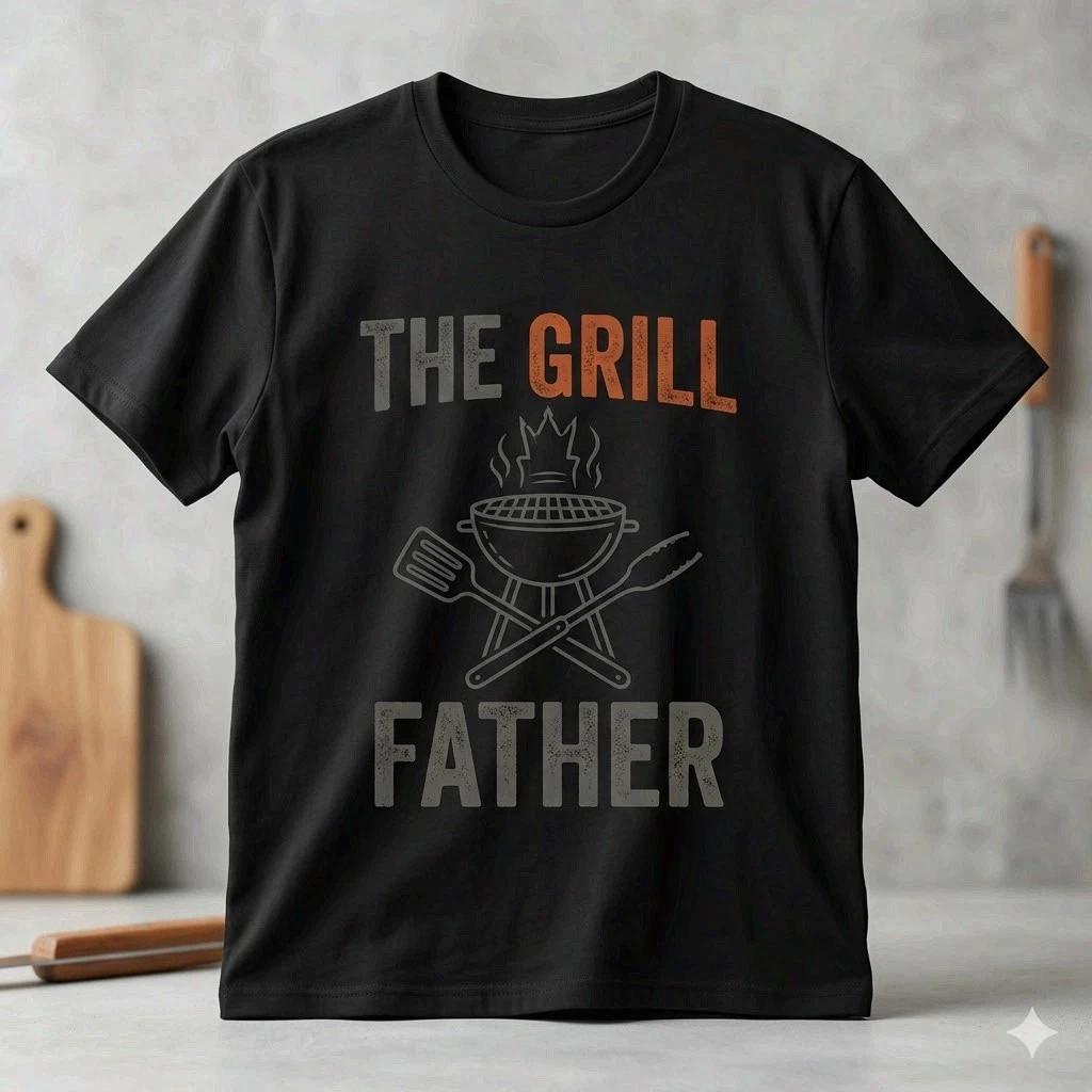 Grill Father BBQ Dad Shirt Funny Father s Day Grill Master Tee XXL