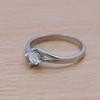 Geometric Women'S Personality Ring Platinum Plated With 5A Zircon Ring Temperament Silver Jewelry Ring