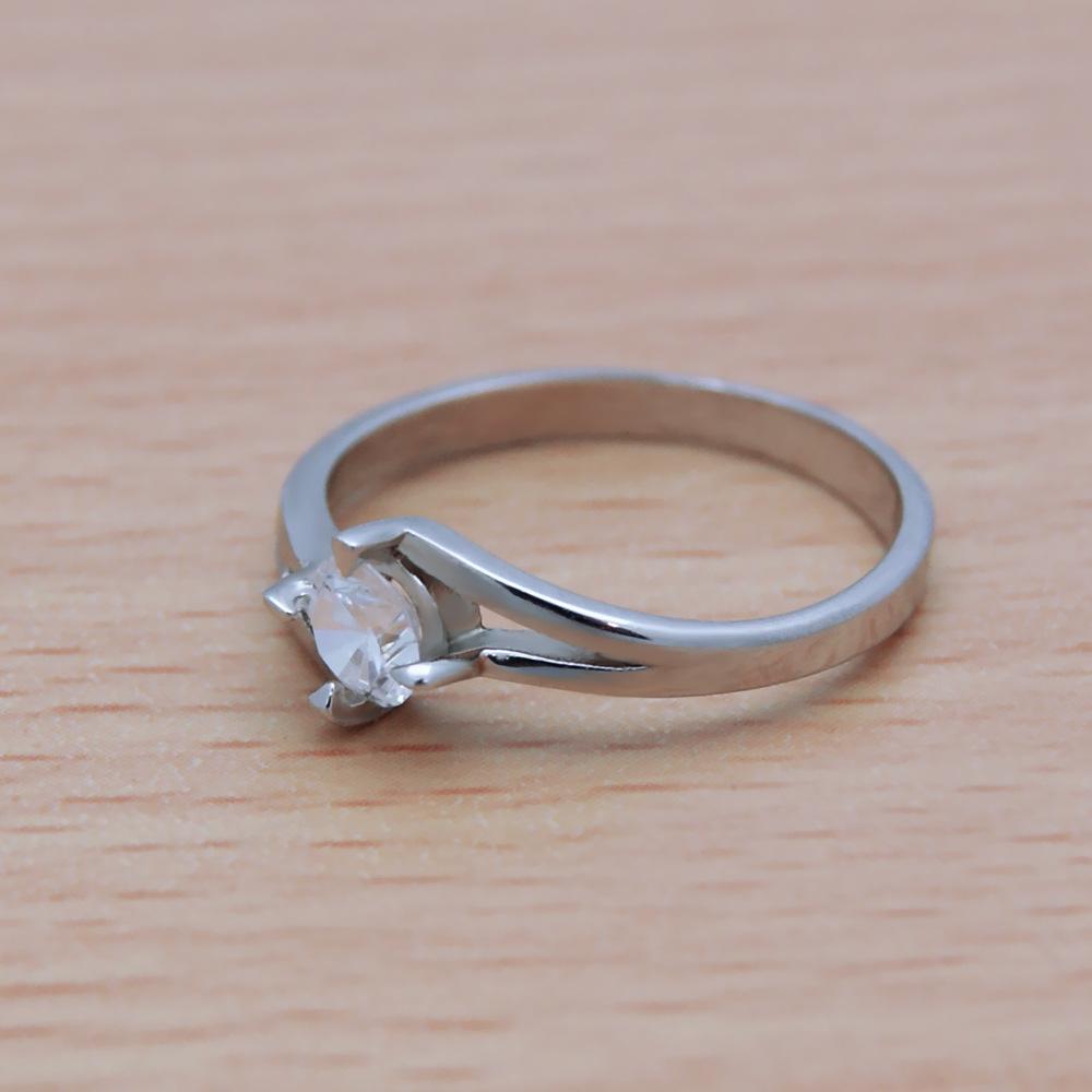Geometric Women'S Personality Ring Platinum Plated With 5A Zircon Ring Temperament Silver Jewelry Ring