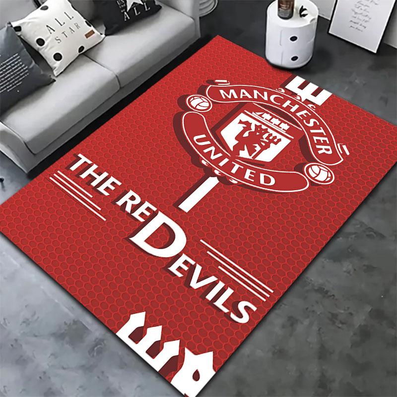 Manchester United F Carpet Rug for Living Room Bedroom Home Sofa Decoration,Kids play Non-slip Floor Mat