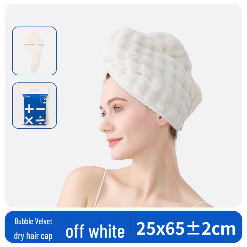 Women s High-End Super Absorbent Quick-Dry Thick Wide Tail Hair Towel Cap 25x65cm