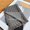 NINA SOLOR 100% Cashmere Houndstooth Scarf Shawl