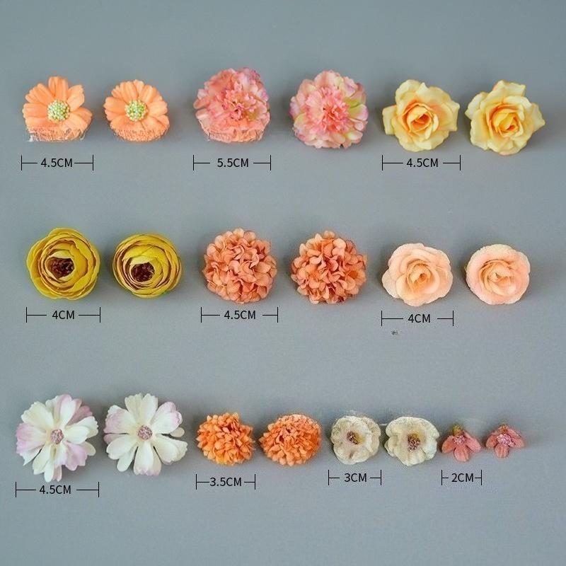 

Mixed Artificial Flowers Silk Rose Fake Flowers for Home Room Wedding Decoration DIY Craft Garland Bouquet Accessory жовтий