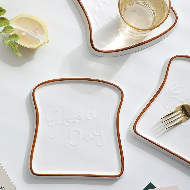 Writing A Notebook Ceramic Dinner Plate Household Creative Bread Plate Toast Plate Dessert Plates Cake Plates Breakfast Plates Ceramic Tableware