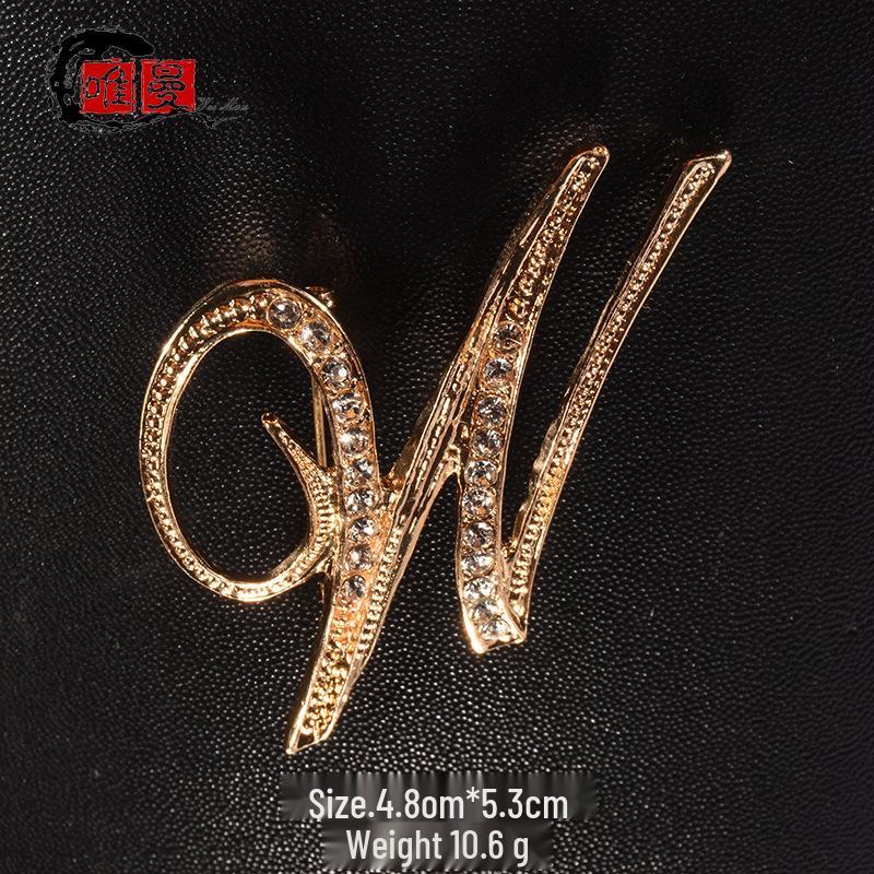Men's Suit Jacket Brooch: Elegant English Letter Pin for a Stylish Touch