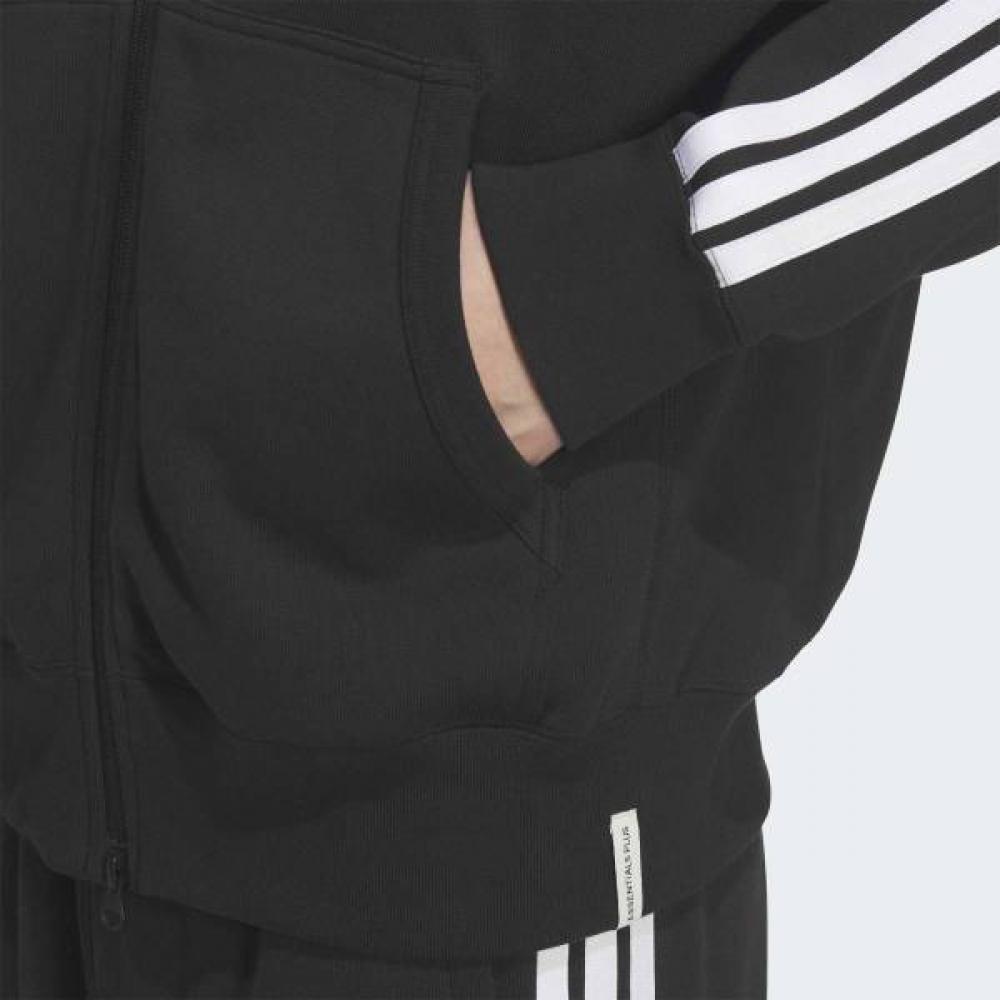 Adidas Essentials Daily Unisex 3 Stripes Full Zip Hoodie