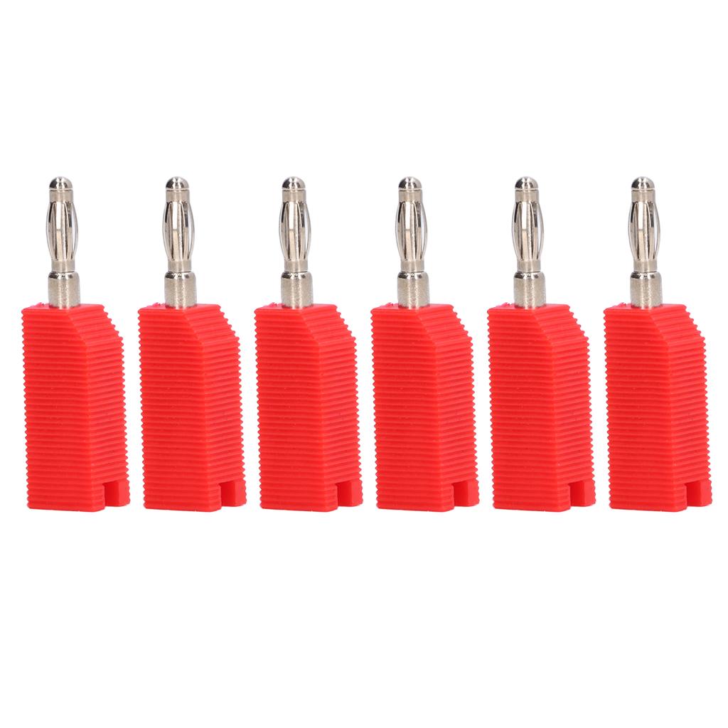 10PCS 4mm Banana Plug PE Brass No Soldering Connectors Electrical Testing Accessories J.10030Red