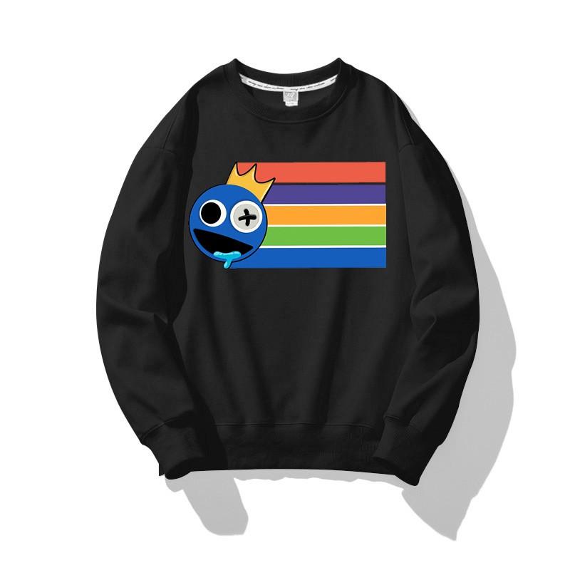 Rainbow Friends Print Sweatshirt Unisex Thin Long Sleeve Casual Men Women Fall Winter