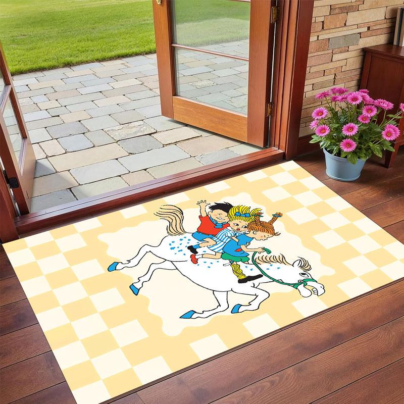 Crystal Velvet Rug Soft Non Slip Indoor Floor Mat Home DecorPippi Longstocking
