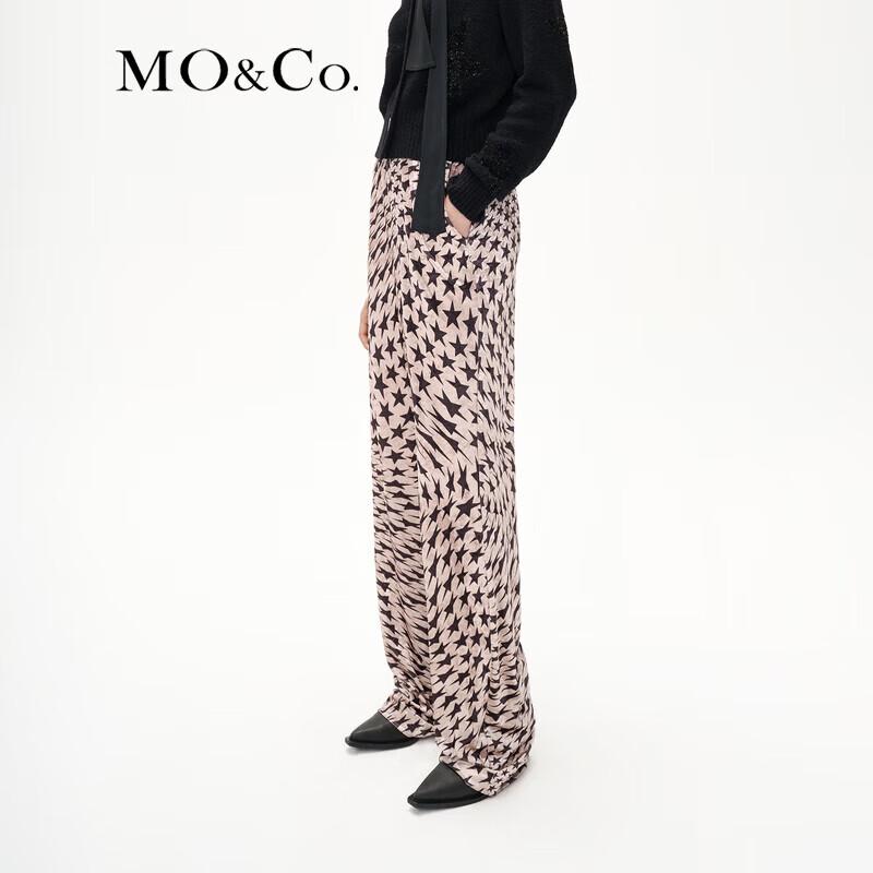 MO&Co. Rock Star Velvet High-Waisted Straight-Leg Pants