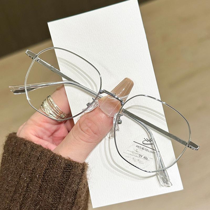 New Polygonal Metal Glasses Frame For Women Anti-blue Light Glasses  Personalized Glasses Frame Myopia Glasses Frame MH9034