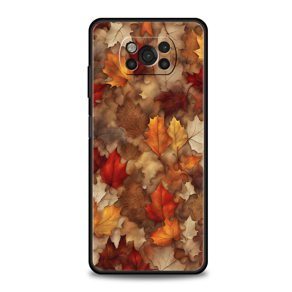 Cartoon Leaf Phone Case Cover for Xiaomi Poco F7 Ultra F6 F5 F4 F3 X6 X5 X4 X3 NFC C51 C55 M4 GT 5G Soft TPU Shell Fundas Capas