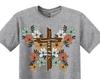 Floral Cross Faith Shirt, Christian Gift Tee