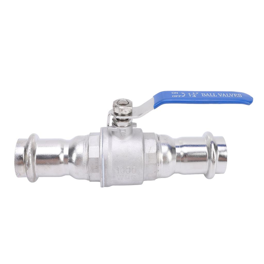 Press Ball Valve 304 Stainless Steel Full Port DN32 1 1 4in Ball Valve for Industrial Applications
